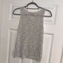 GUESS Designer Women's Knit Sleeveless Top in Sparkly Grey - Size UK 8 Image 2