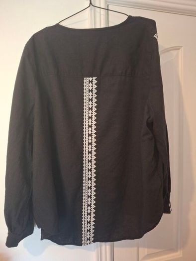 M&S Black linen blend Shirt 24