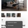 Black double bed frame Image 2