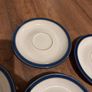 Denby blue saucers 6 in total Image 4