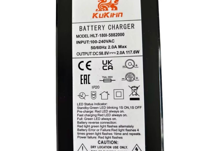 Original 58.8V 2.0A Lithium Charger For Kugoo Kukirin G2 Master and Kugoo G3 Electric Scooter Battery Charger
