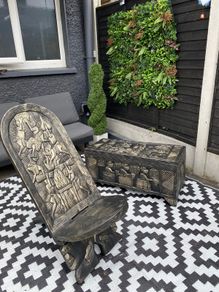 African chest & Birthing chair