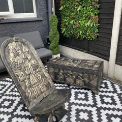 African chest & Birthing chair