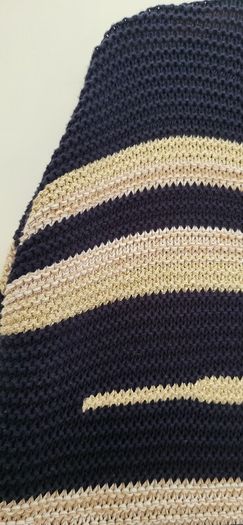 MADELEINE navy beige and gold knit Sz M (Fit 12-14UK) - Rrp 149 (New)