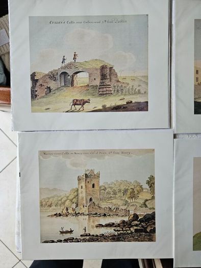 Beranger's Antique Buildings Of Ireland X 50 Prints. Each In A Sleeve With Clear Front. All In Mint Condition. See Photos For Same.