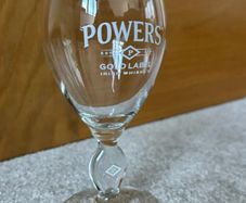 Powers Gold Label Irish Whiskey Irish Coffee stemmed glass