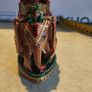Hand-Painted Kadam Wood Elephant Figurine Indian Folk Art Decor Image 10