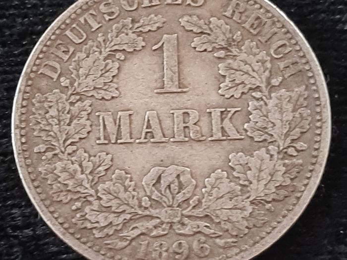 1896 - One 1 Mark - Germany - A Mint Mark  coin