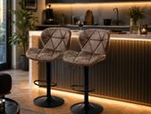 Set of 2  faux leather stools