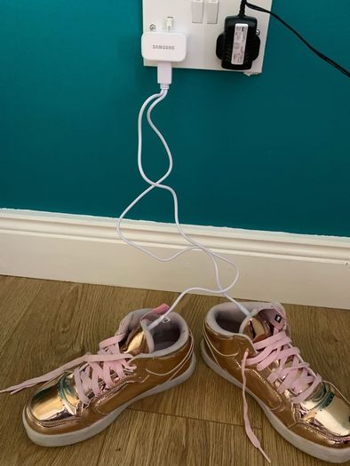Sketchers Light Up Gold Runners