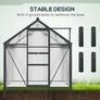 Large Walk-In Polycarbonate Greenhouse 6 x 6ft Image 7