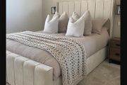 New Bespoke Plush Velvet Foot Wingback Regal Bed Frame with Mattress/Gas Lift option   4ft Beds 4ft6 Bed 5ft Bed 6ft Bed Double Bed Small Double Bed King Bed