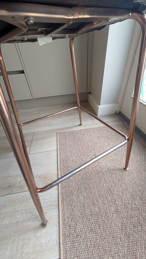 3 Pebble & Leaf Luxe Diamond Velvet Bar Stools