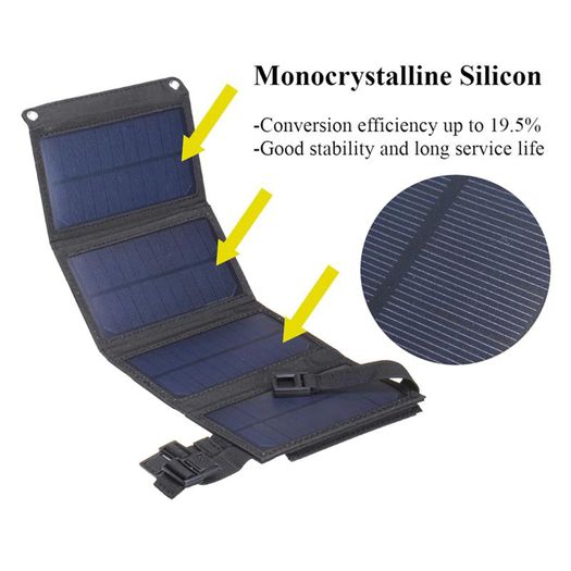2022New Solar Panel 20W Camping Equipment Portable Solar Chargers Waterproof Camping Supplies Survival Gadgets