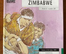 Very Rare 1991 Ireland v Zimbabwe - Rugby World Cup Pool 2 Programme