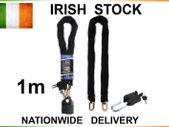 1m Heavy Duty Chain Lock & Padlock 0.4in/10mm THICK !