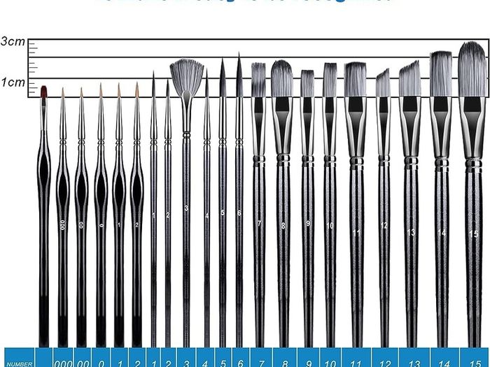 FREE SHIPPING 23 PCS Set Paintbrush, Professional Assorted Shape Soft Hair Bristle Art Brushes, All Purpose Artist Paint Brushes for Premium Adult Detail, Gouache, Acrylic, Oil Painting or Beginner