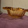 Large Art Deco Amber Glass Bowl Image 7