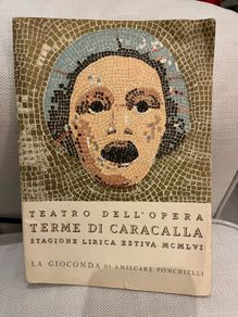 Vintage Italian theatre programme- Aida Di Giuseppe Verdi programme Teatro Dell Opera Terme Di Caracalla vintage