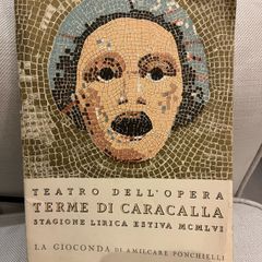 Vintage Italian theatre programme- Aida Di Giuseppe Verdi programme Teatro Dell Opera Terme Di Caracalla vintage