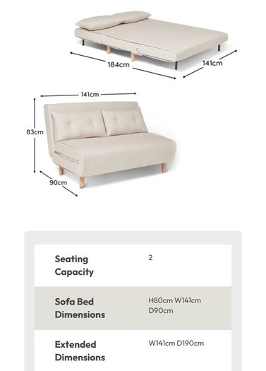 Small double sofa bed