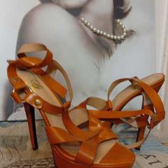 Tan High Heels Size 10