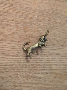 Vintage brooch Dachshund