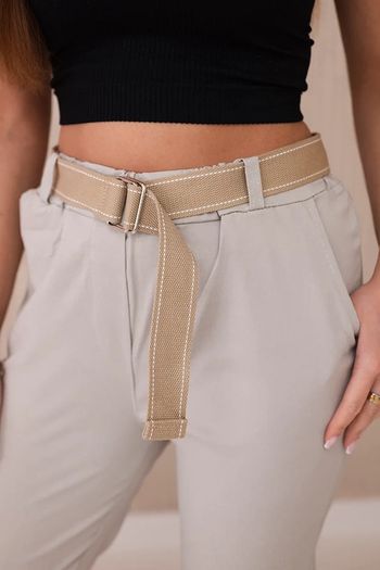 trousers with belt fit sm-m-l made in Italy