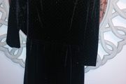 Black velvet mini skater dress