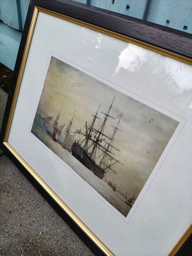 2 x Framed Ship prints