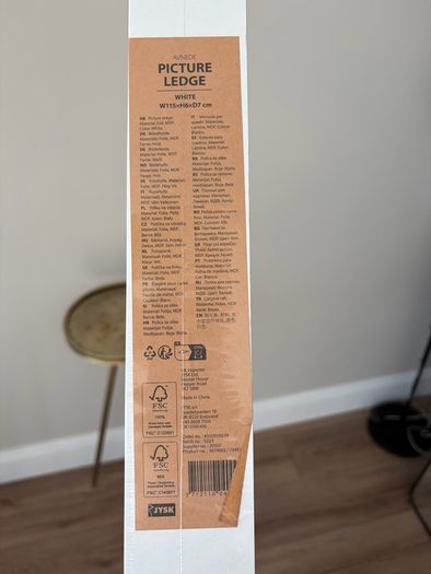 Brand new JYSK AVNEDE white Picture Ledge Shelf
