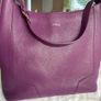 Fabulous Furla Leather Designer Bag in the Colour Aubergine Image 8
