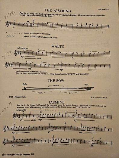 Niel Mackay. A Tuneful Introduction To The Third Position For Violin. In Good Condition.