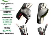 Titleist GT3 #3 Wood 15 Degree / Hzrdus 6.5 70G Stiff