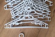 White Plastic Hangers for Dresses, Coats, Shirts, Skirts or Trousers 20 Pieces