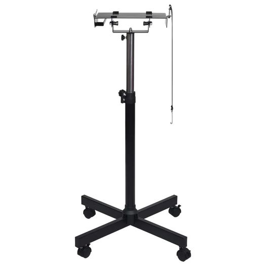 Adjustable Double Motor Pet Hair Dryer Stand Black