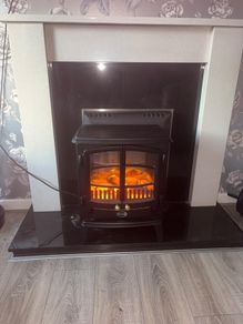 Marble fireplace with Insert stove
