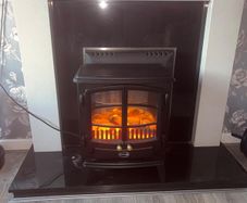 Marble fireplace with Insert stove