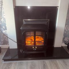 Marble fireplace with Insert stove