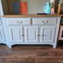 Kitchen table, 4 chairs, matching side board & tall unit Image 3