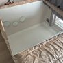 big rimless mirror that screw to wall. Have the 4 screws. In perfect condition. Box for transport Image 3