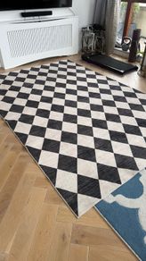 PureCozy Checkered Rug 200 x 300cm Machine Washable