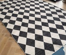PureCozy Checkered Rug 200 x 300cm Machine Washable