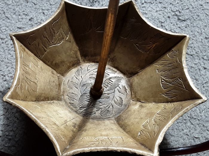 Brass coin/ trinket umbrella dish