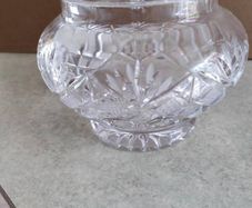 Nice Small Rose Crystal Bowl No Stamp.