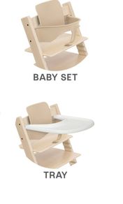 Stokke: baby seat and tray for trip trap