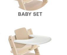 Stokke: baby seat and tray for trip trap