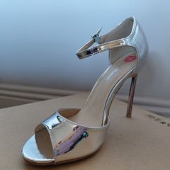 metallic stilettos