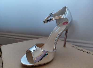 metallic stilettos