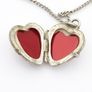 Vintage Sterling Silver Heart Locket Necklace Image 6
